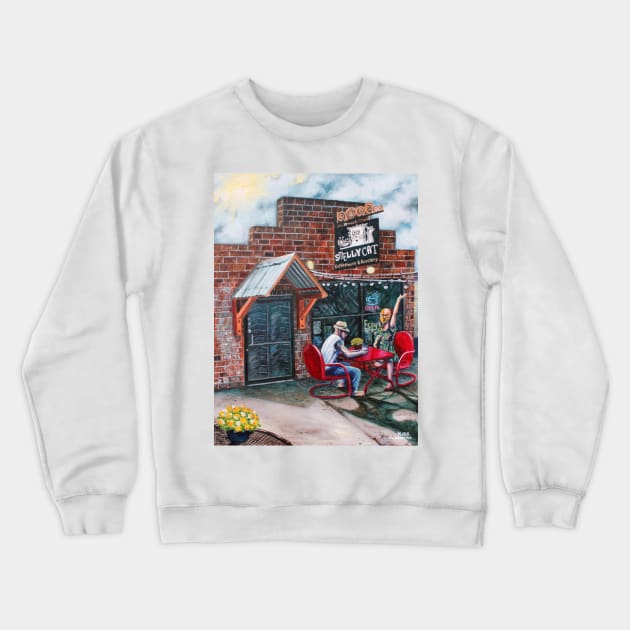 'SMELLY CAT COFFEEHOUSE' Crewneck Sweatshirt by jerrykirk